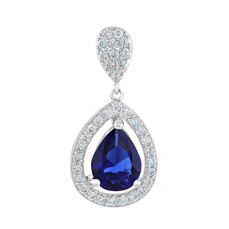 Fancy Sapphire Teardrop Necklace - Popular trends empire