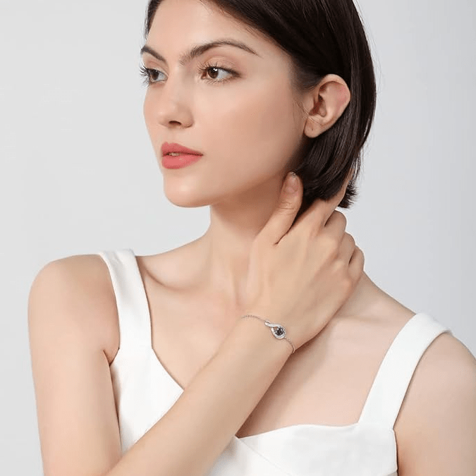 February Birthstone Infinity Bolo Bracelet - Popular trends empire