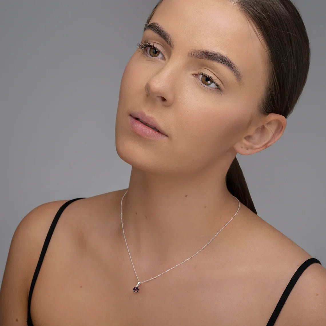 February Birthstone Pendant Necklace - Popular trends empire