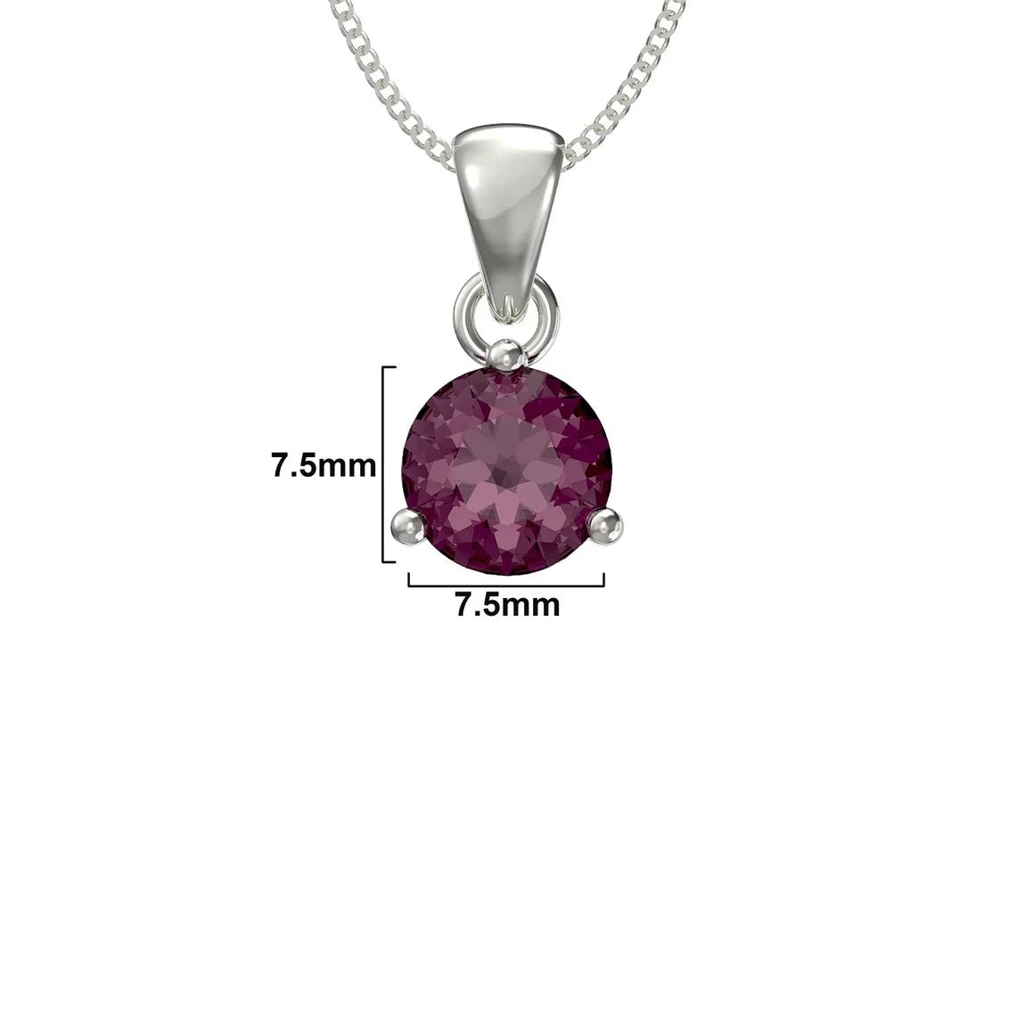 February Birthstone Pendant Necklace - Popular trends empire