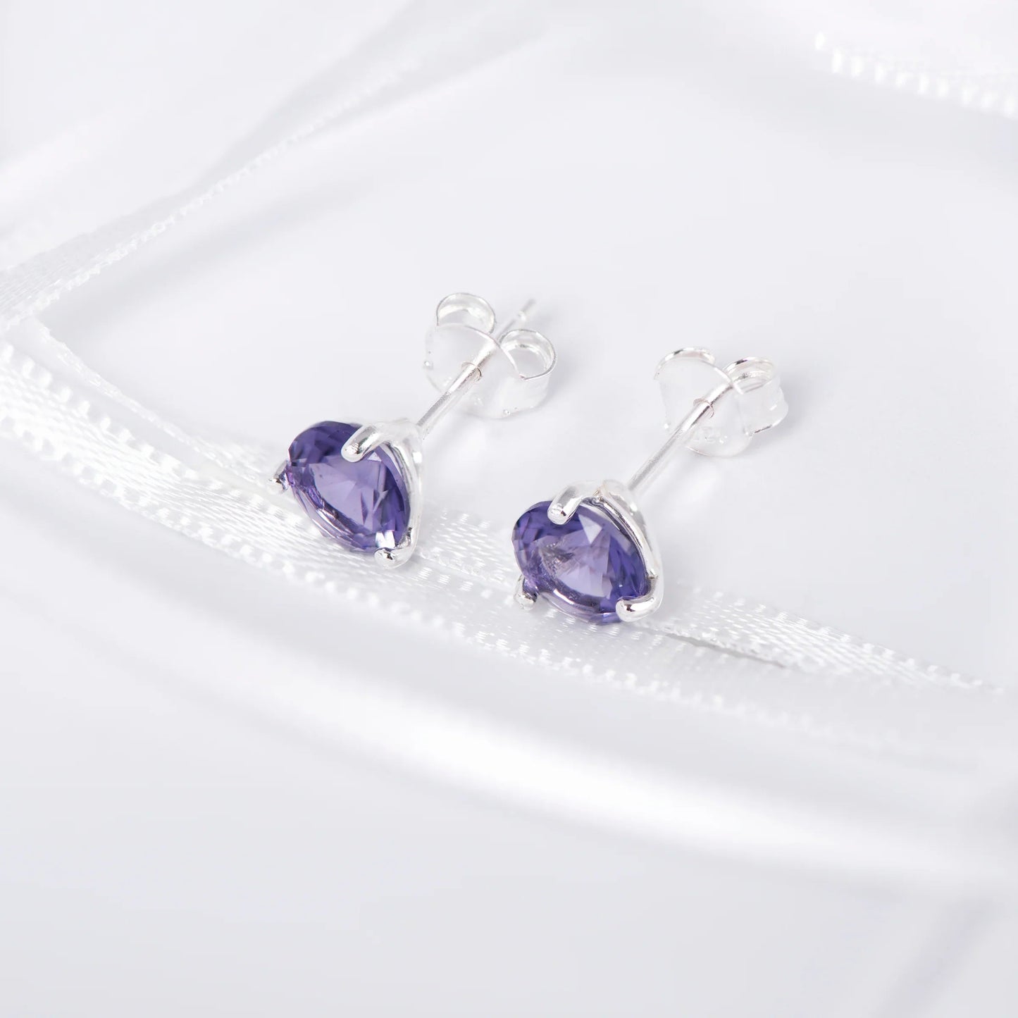 February Birthstone Stud Earrings - Popular trends empire