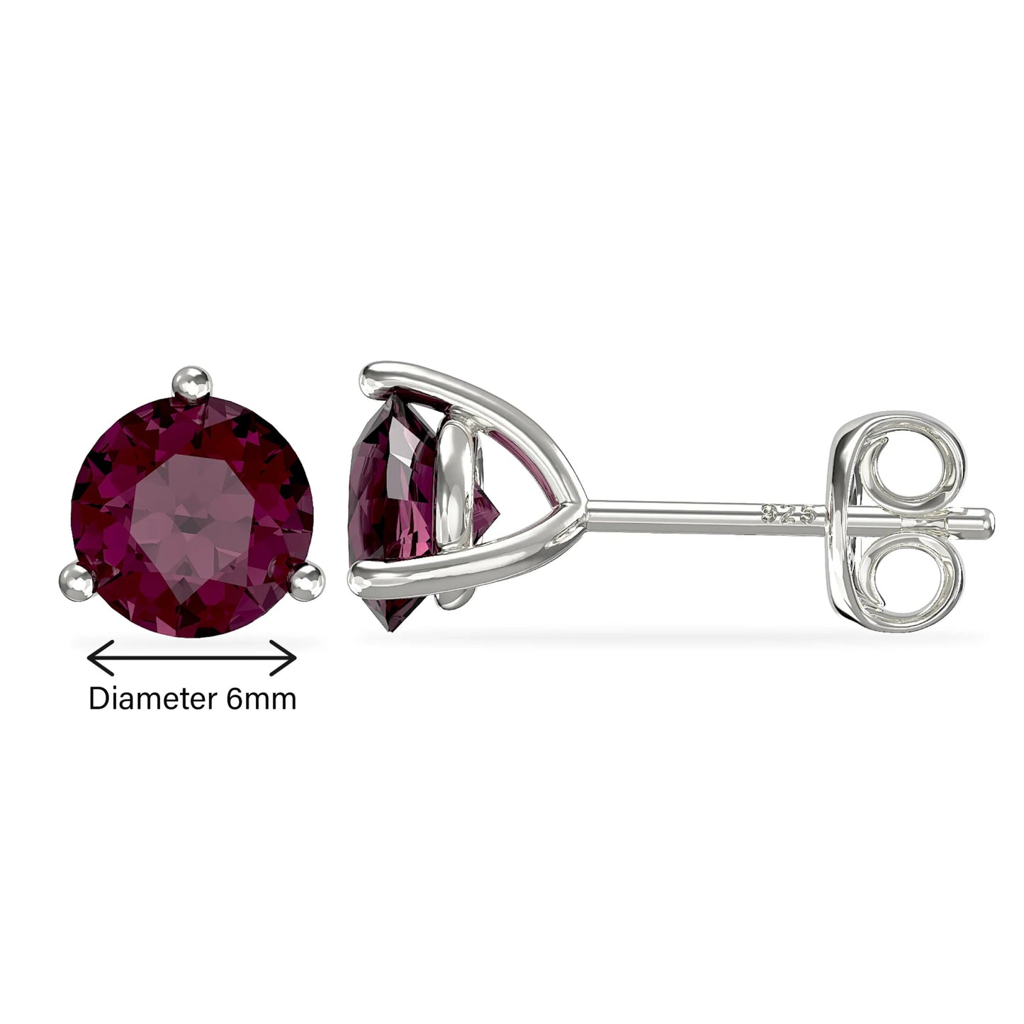 February Birthstone Stud Earrings - Popular trends empire