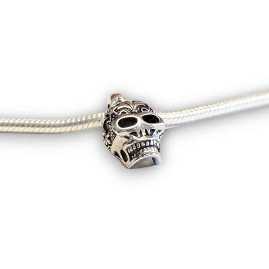 Fleur De Lis Skull Dangle Charm - Popular trends empire