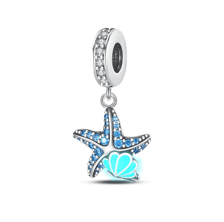 Glow In The Dark Blue Starfish Charm - Popular trends empire