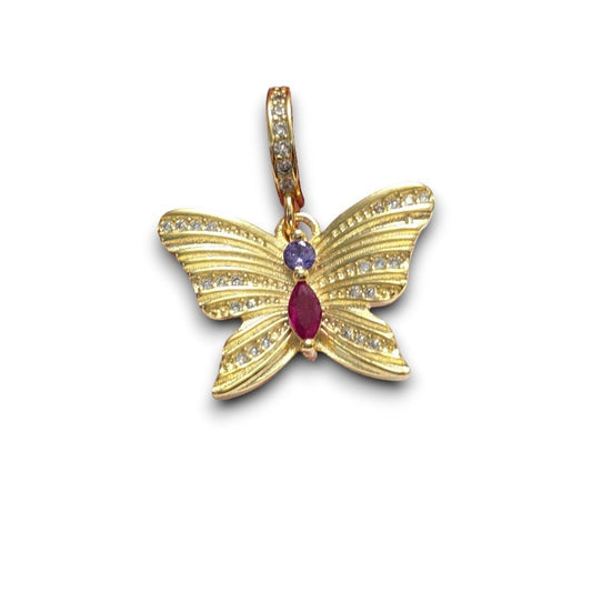 Gold Butterfly Dangle Charm - Popular trends empire