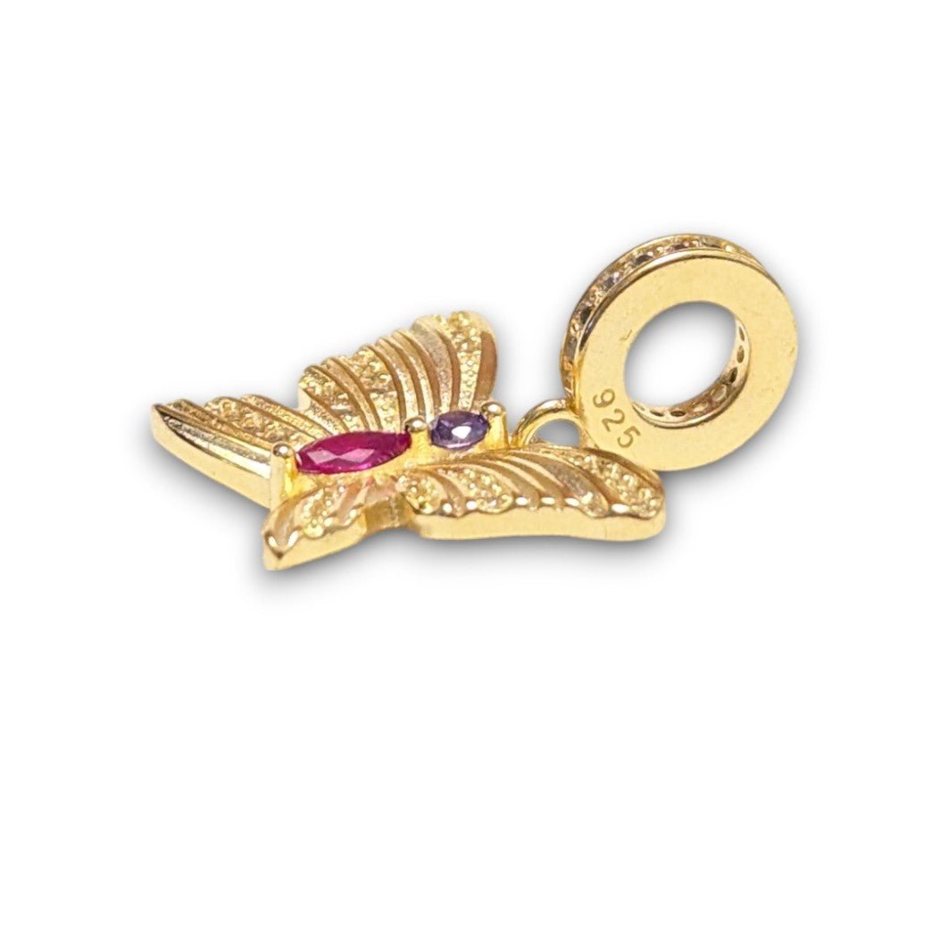 Gold Butterfly Dangle Charm - Popular trends empire