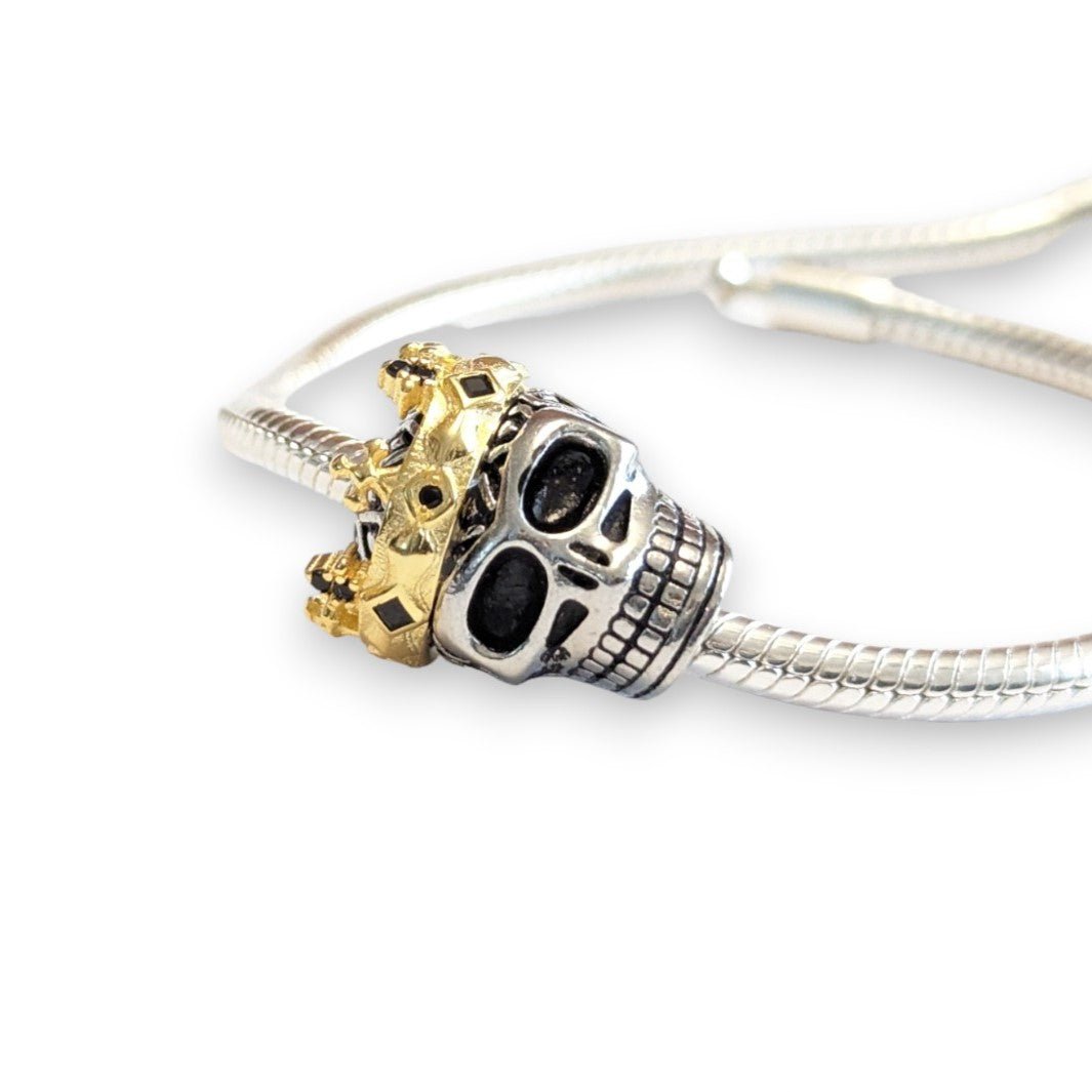 Gold Crown Skull Bead Charm - Popular trends empire
