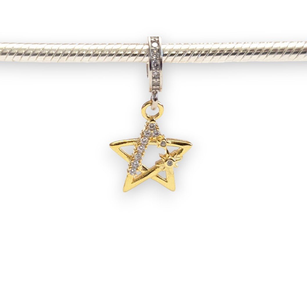 Golden Star Dangle Charm - Popular trends empire