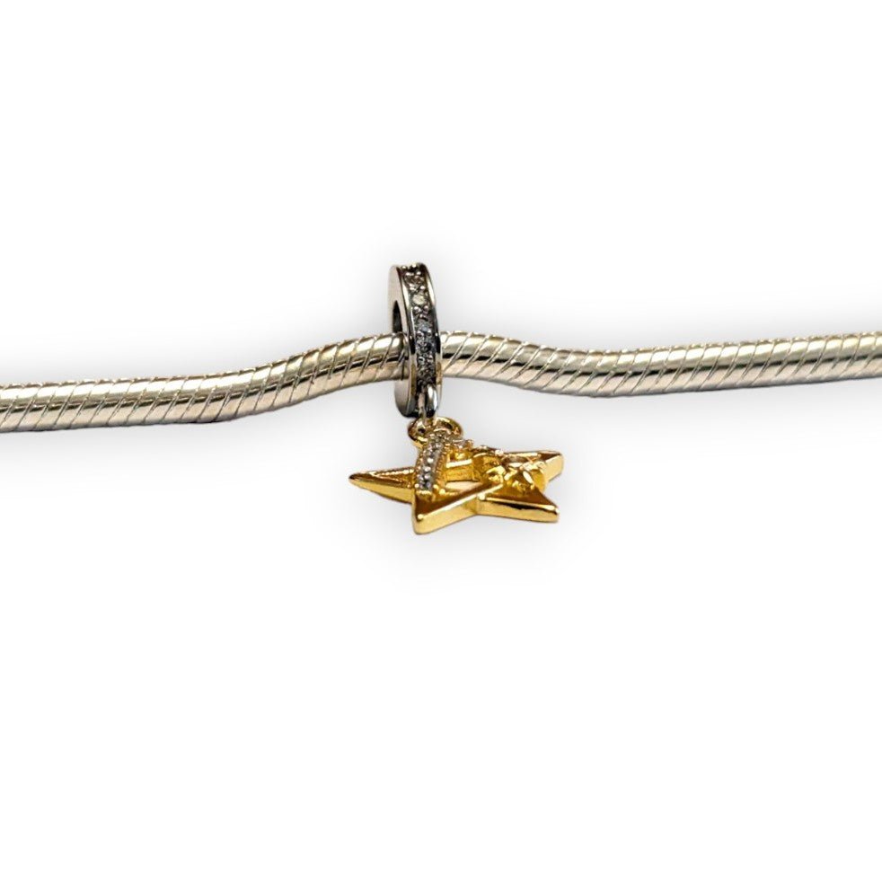 Golden Star Dangle Charm - Popular trends empire
