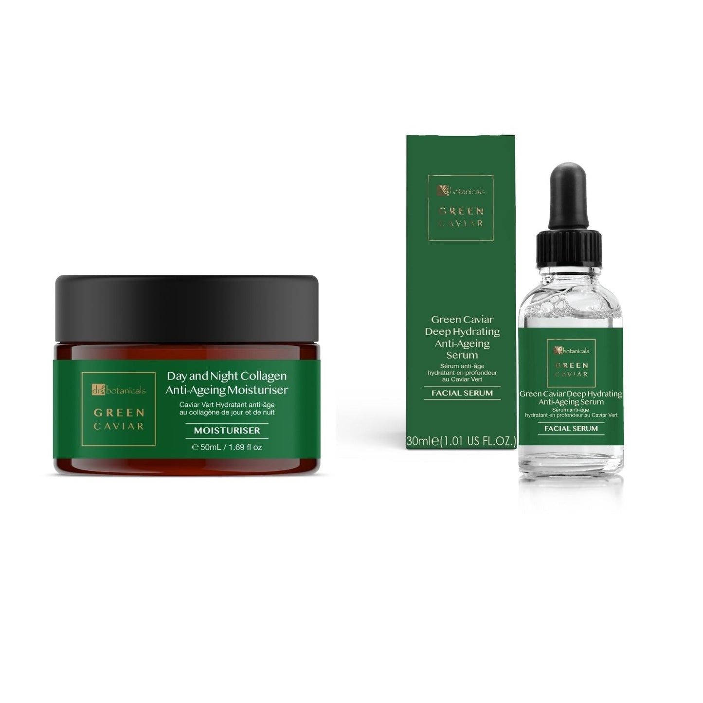 Green Caviar Anti - Ageing Moisturiser & Serum Kit - Popular trends empire