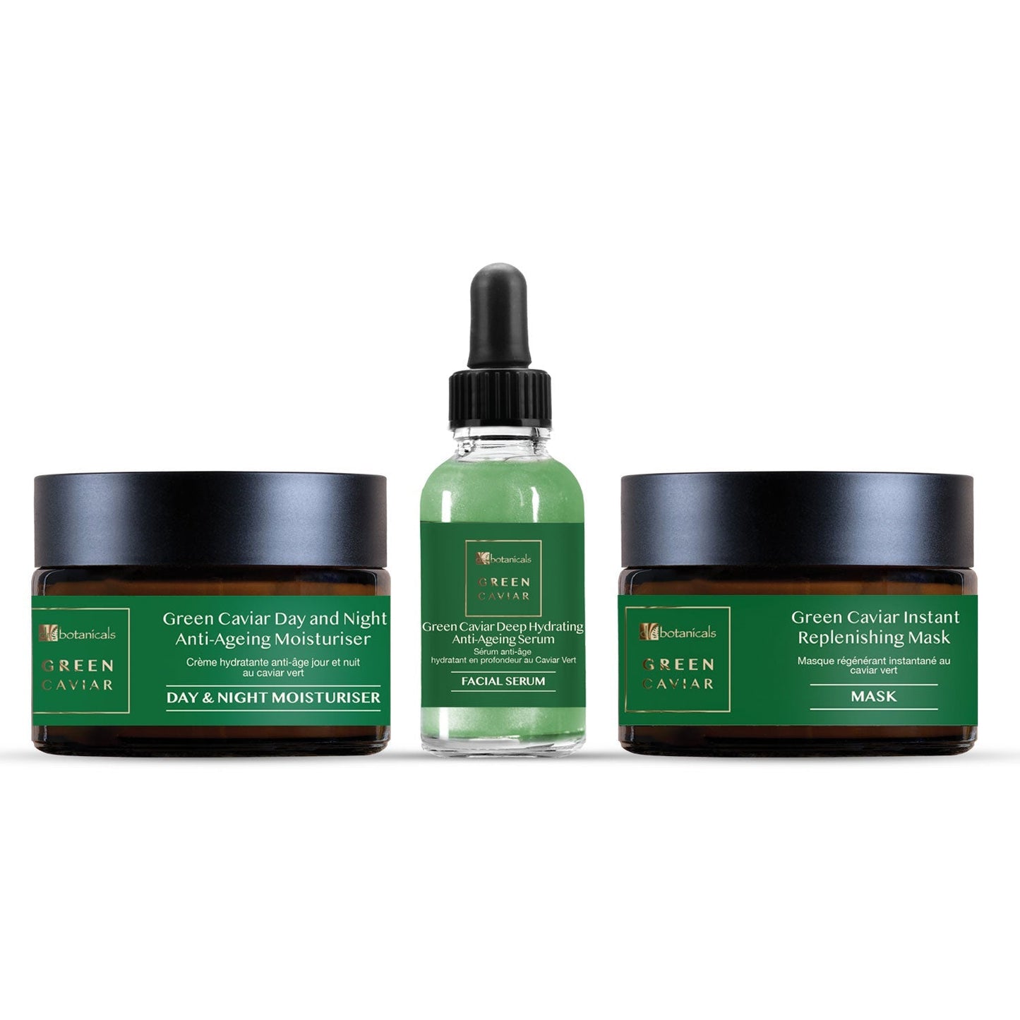 Green Caviar Serum, Night Moisturiser and Mask - Popular trends empire