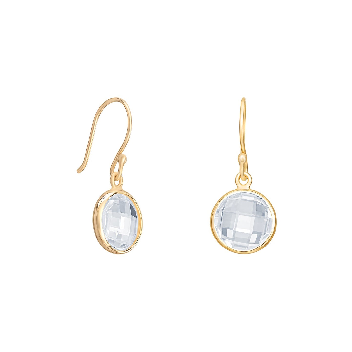 Holly Polished Cubic Zirconia Drop Earrings - Popular trends empire