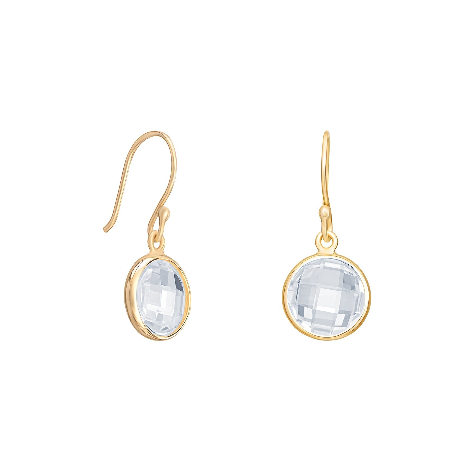 Holly Polished Cubic Zirconia Drop Earrings - Popular trends empire