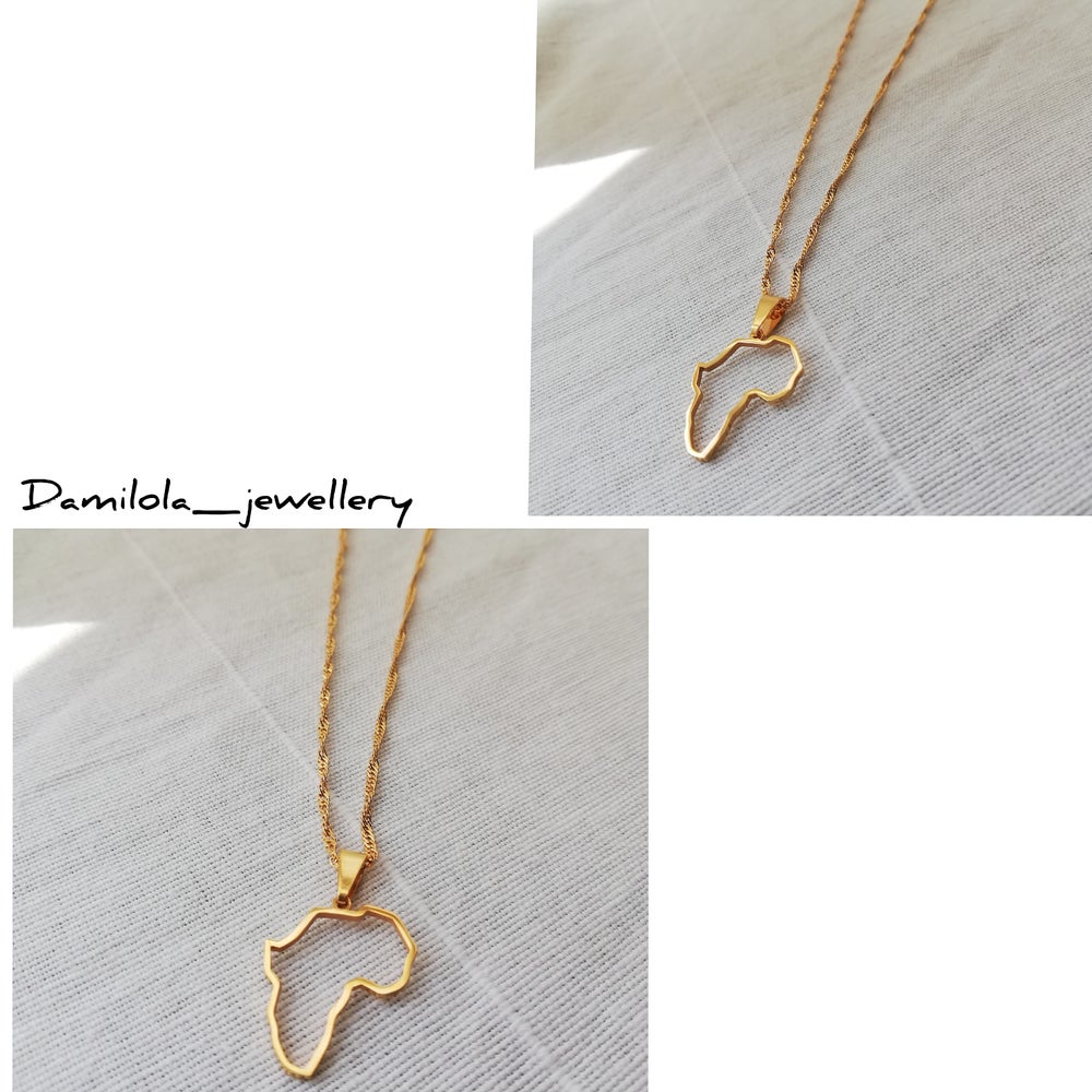 'Imani' Africa Outline - Gold/Silver - Popular trends empire