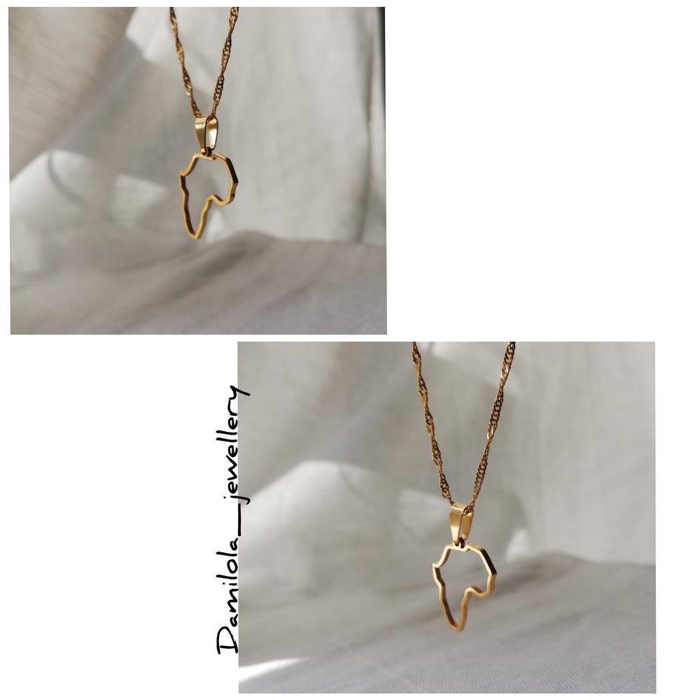 'Imani' Africa Outline - Gold/Silver - Popular trends empire