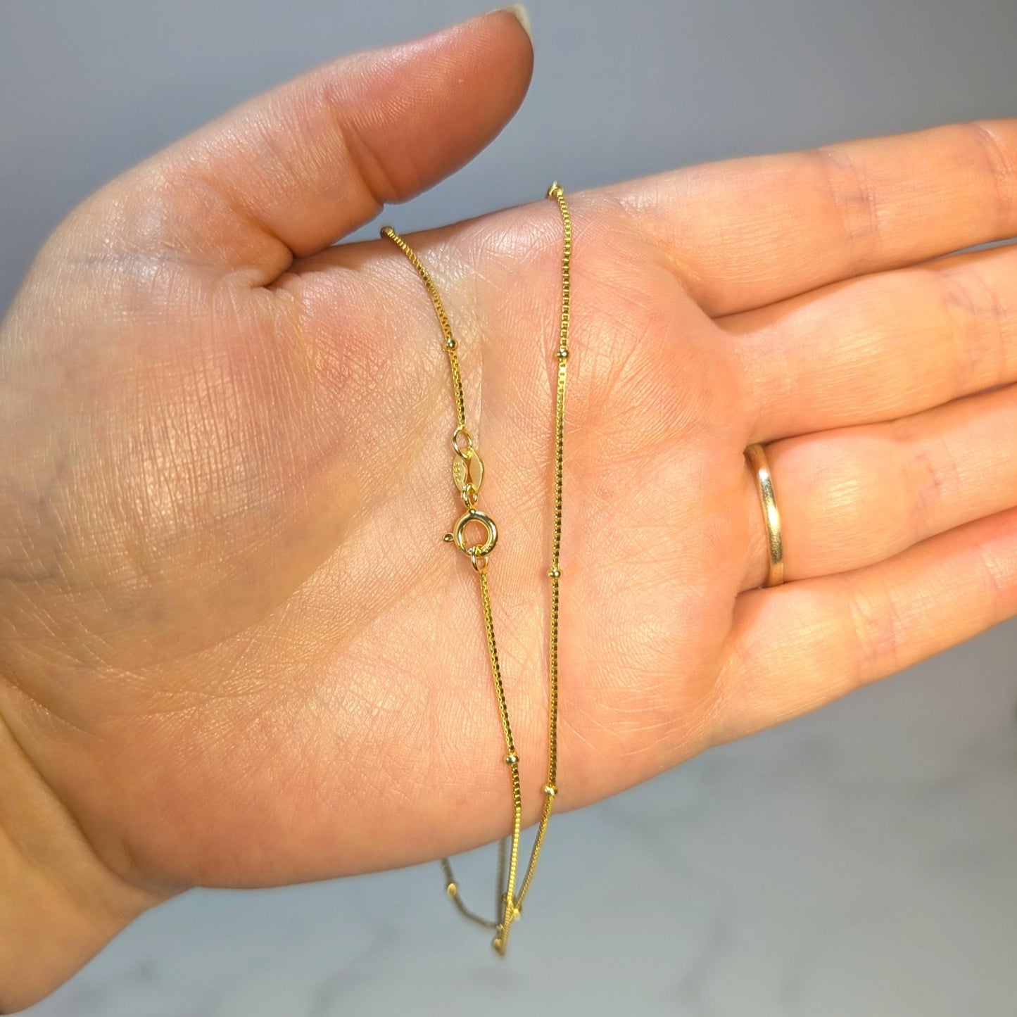 Isabelle 1mm Satellite Box Chain - Popular trends empire