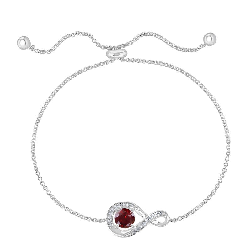January Birthstone Infinity Bolo Bracelet - Popular trends empire
