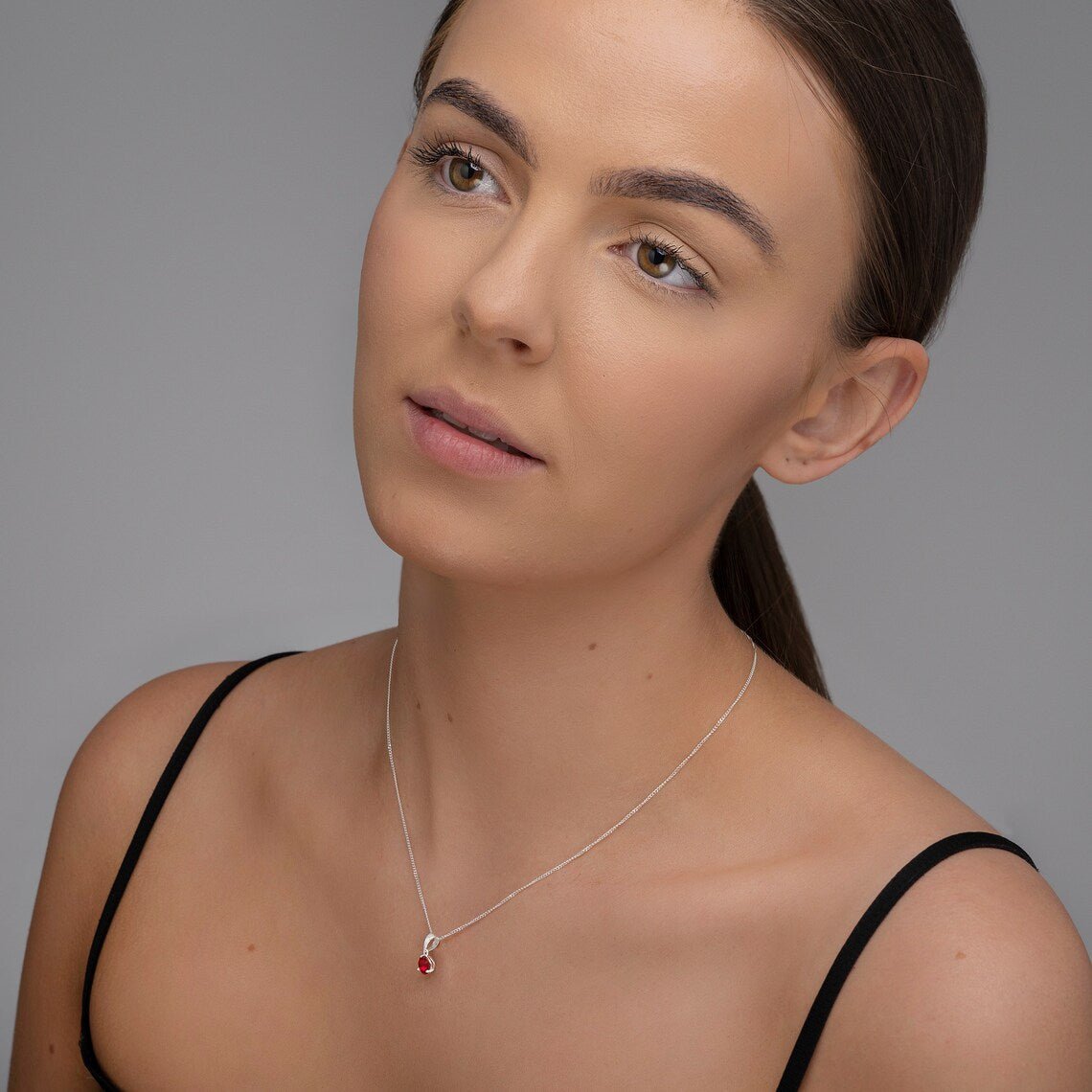 January Birthstone Pendant Necklace - Popular trends empire