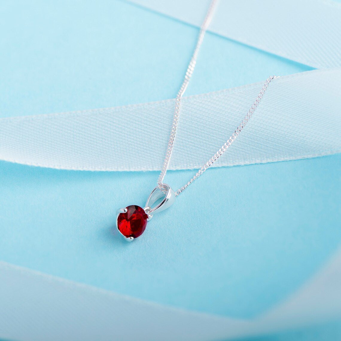 January Birthstone Pendant Necklace - Popular trends empire