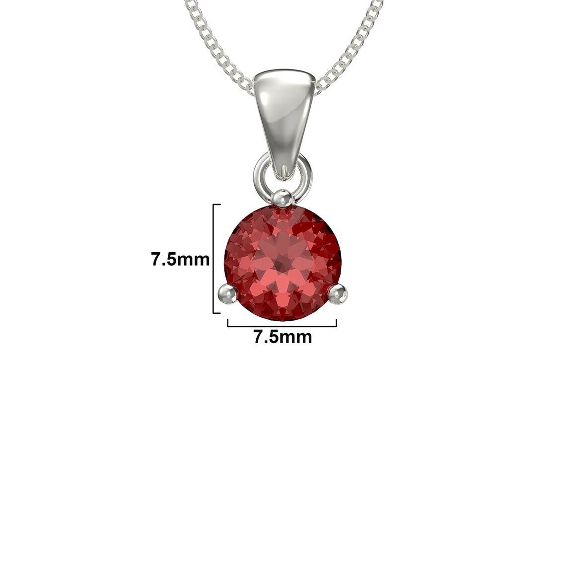 January Birthstone Pendant Necklace - Popular trends empire