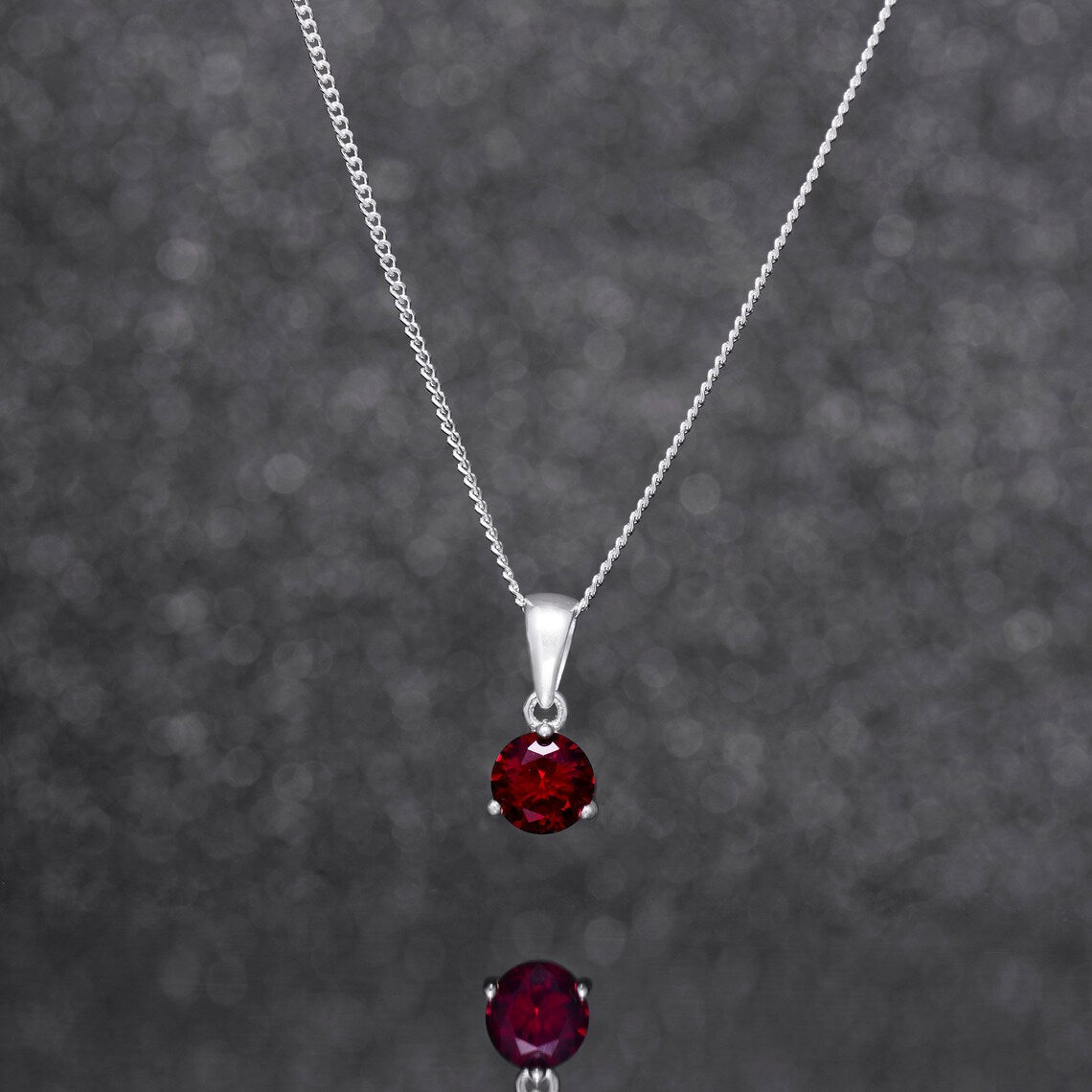 January Birthstone Pendant Necklace - Popular trends empire