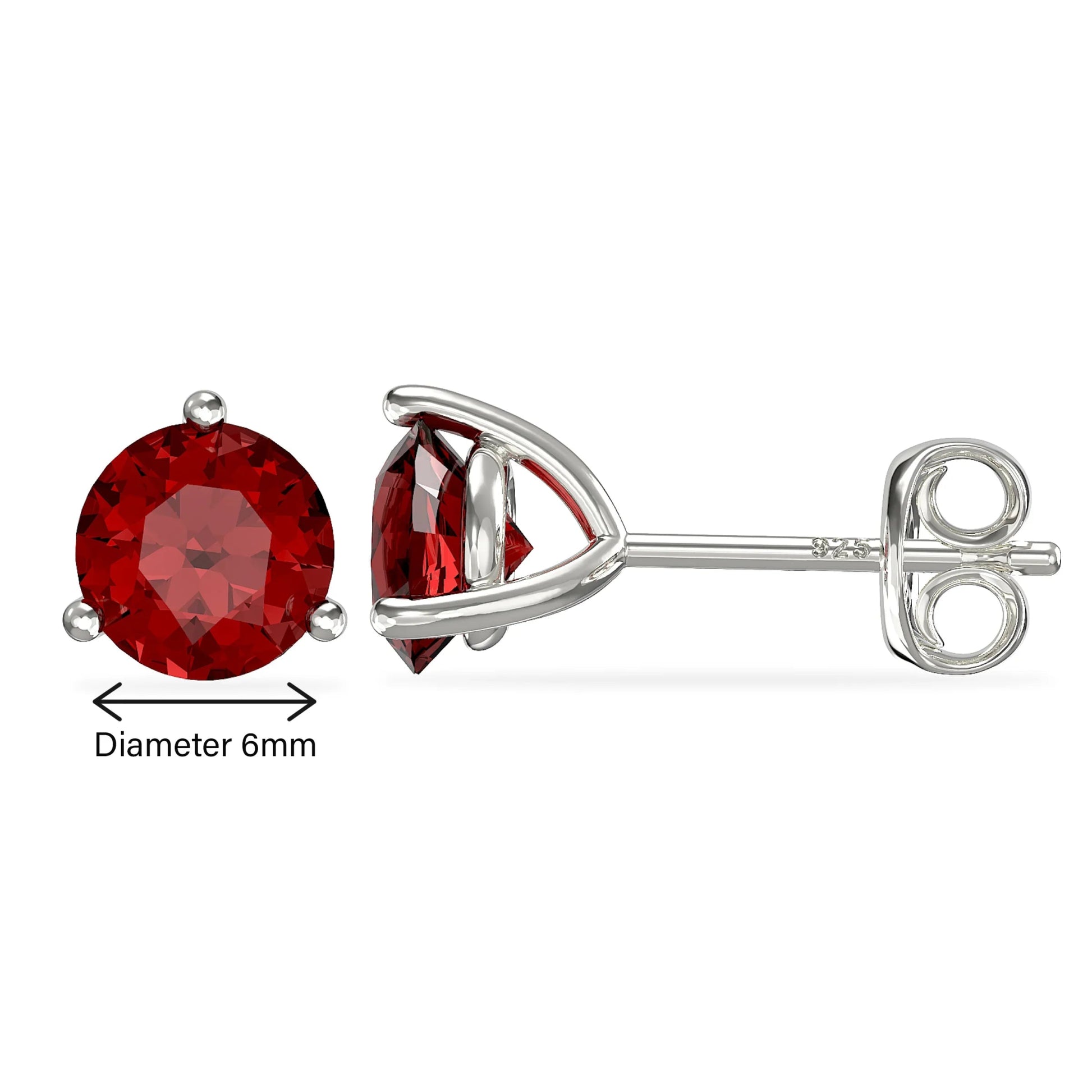 January Birthstone Stud Earrings - Popular trends empire