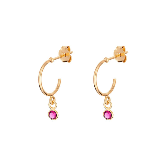 July Birthstone Hoop Earrings - Popular trends empire