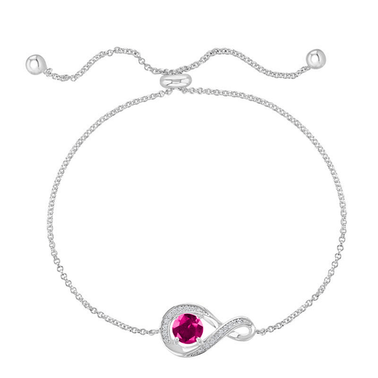 July Birthstone Infinity Bolo Bracelet - Popular trends empire