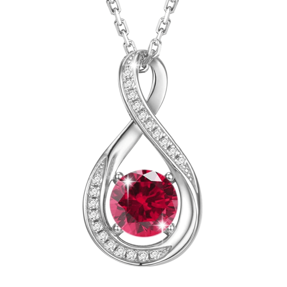 July Birthstone Infinity Pendant Necklace - Popular trends empire