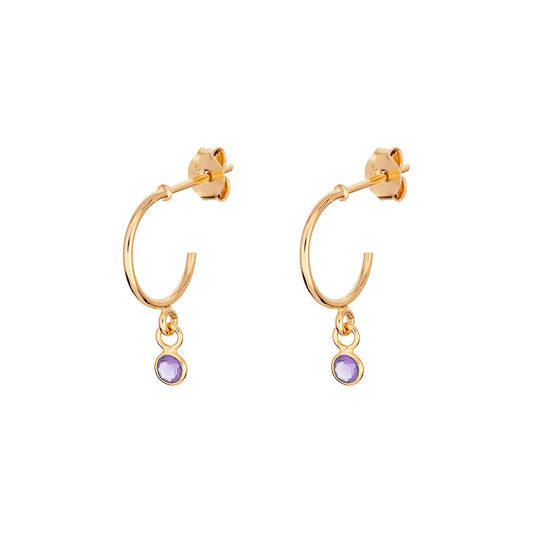 June Birthstone Hoop Earrings - Popular trends empire