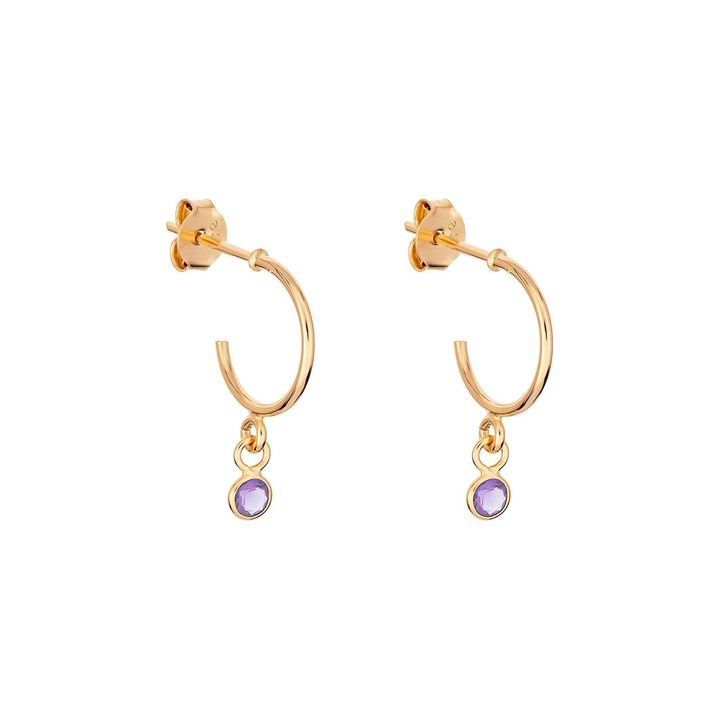 June Birthstone Hoop Earrings - Popular trends empire