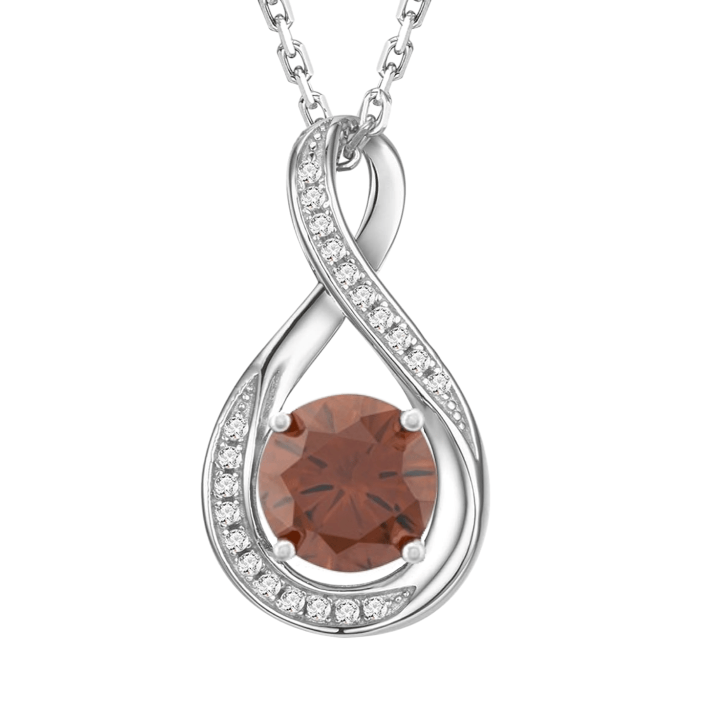 June Birthstone Infinity Pendant Necklace - Popular trends empire