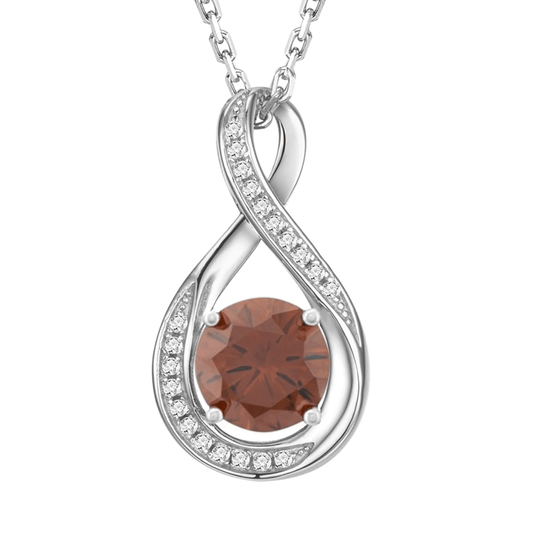 June Birthstone Infinity Pendant Necklace - Popular trends empire