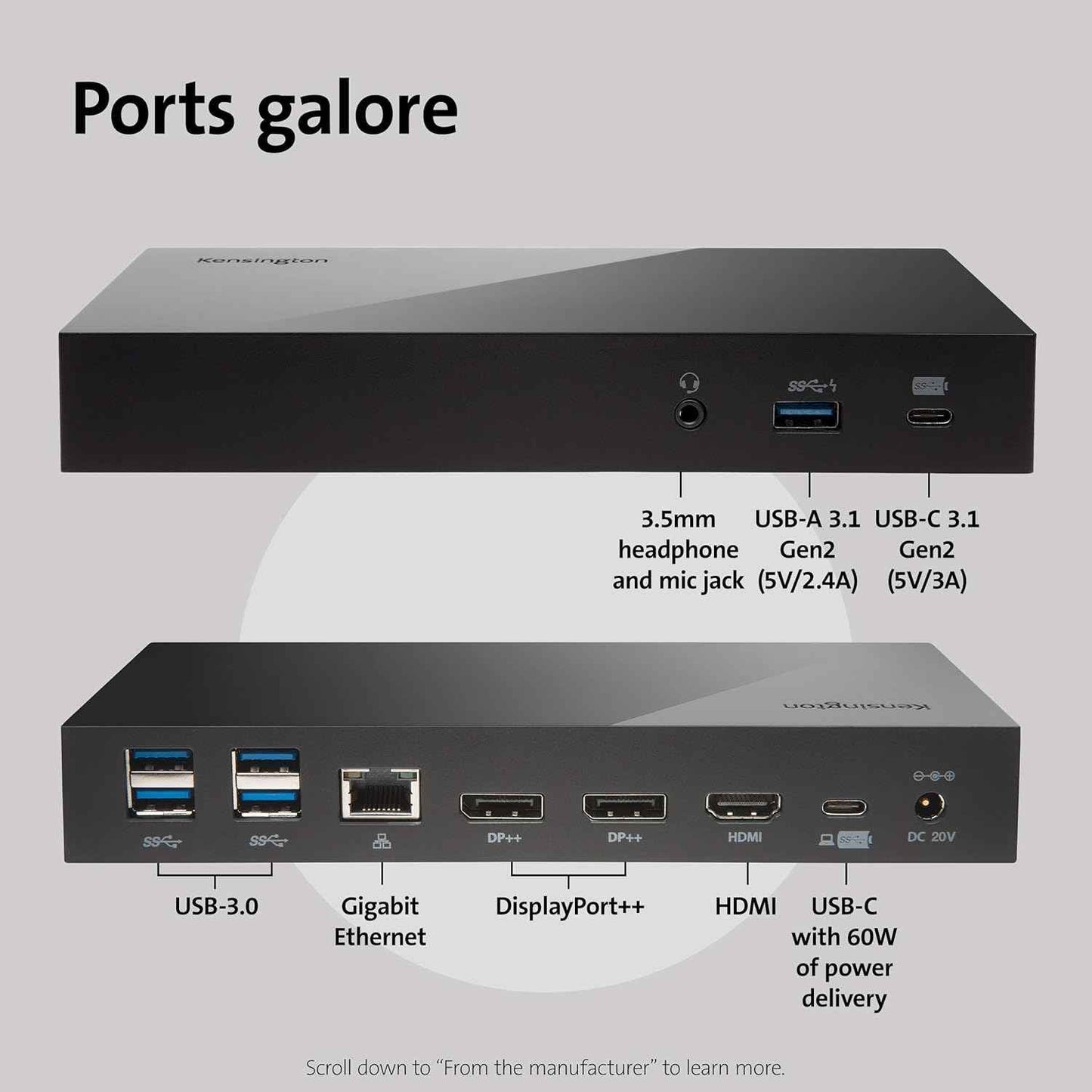 Kensington SD4800P Universal Docking Station Triple Display for Mac and Windows - Popular trends empire