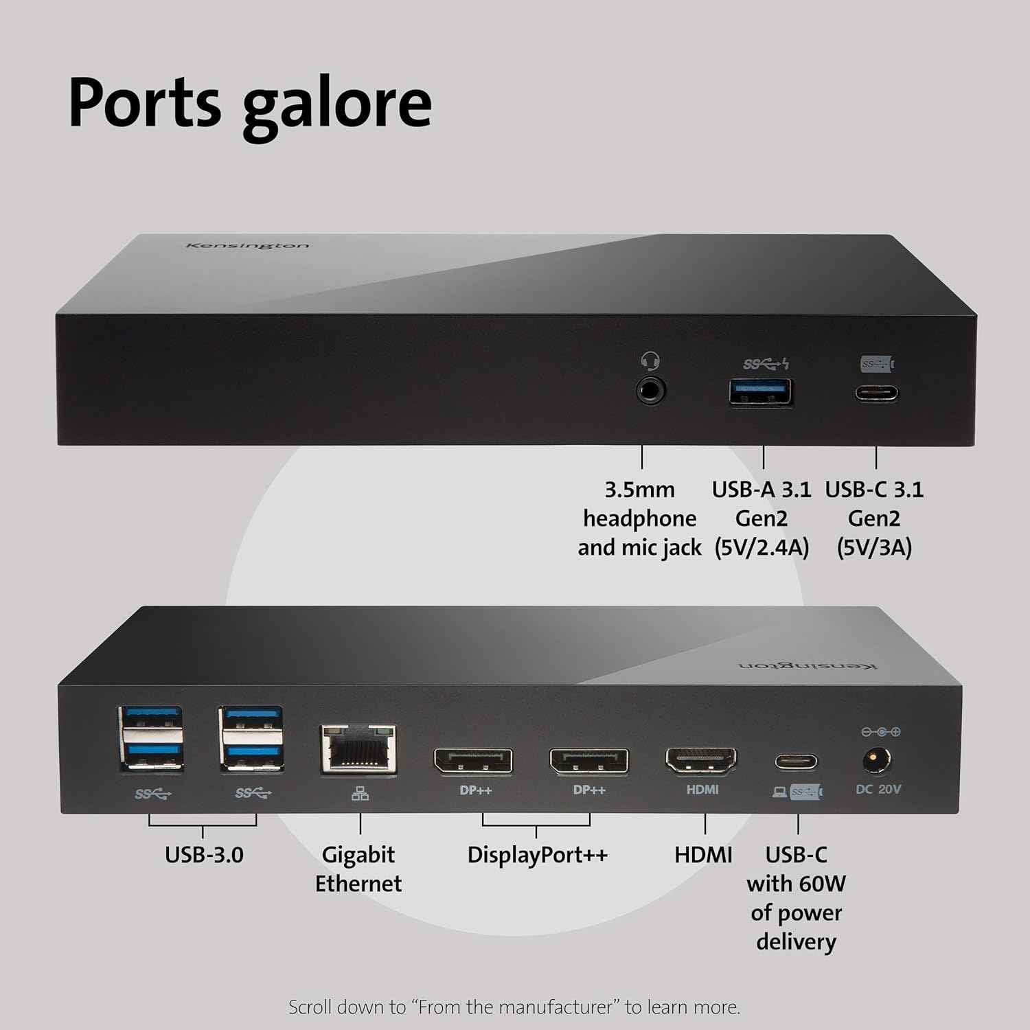 Kensington SD4800P Universal Docking Station Triple Display for Mac and Windows - Popular trends empire