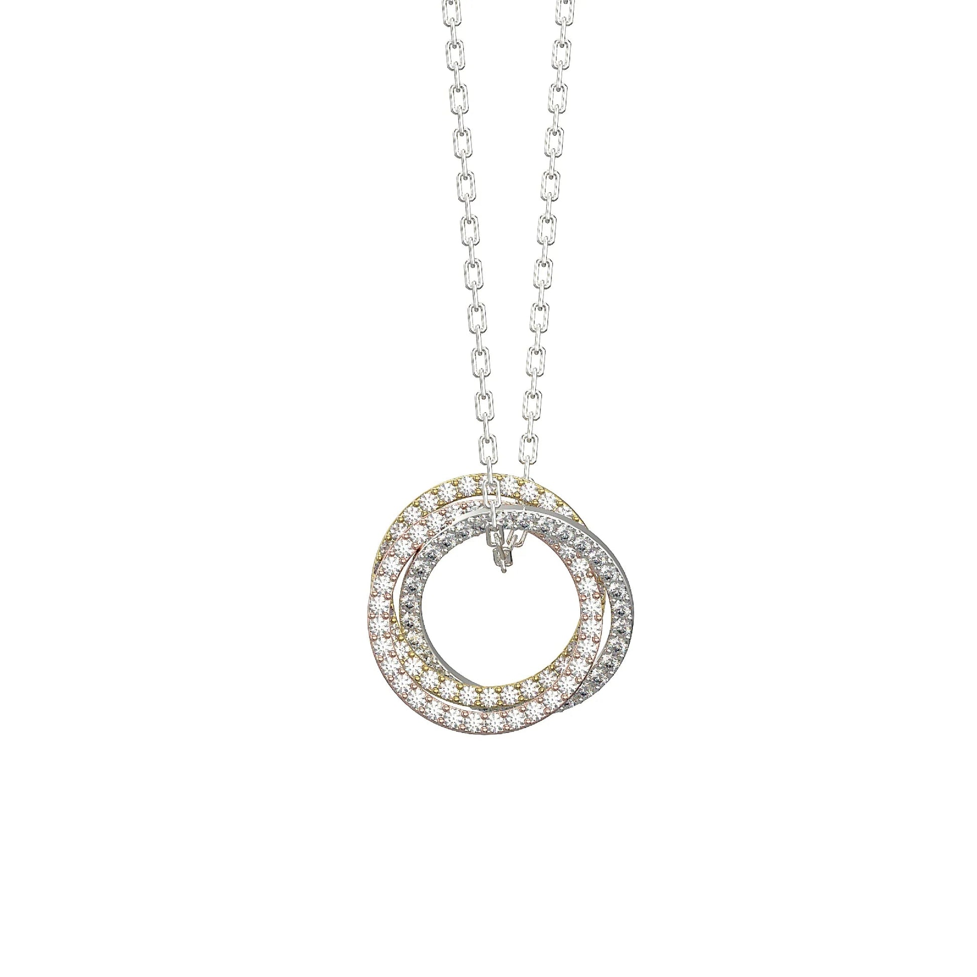 Layered Circle CZ Necklace - Popular trends empire