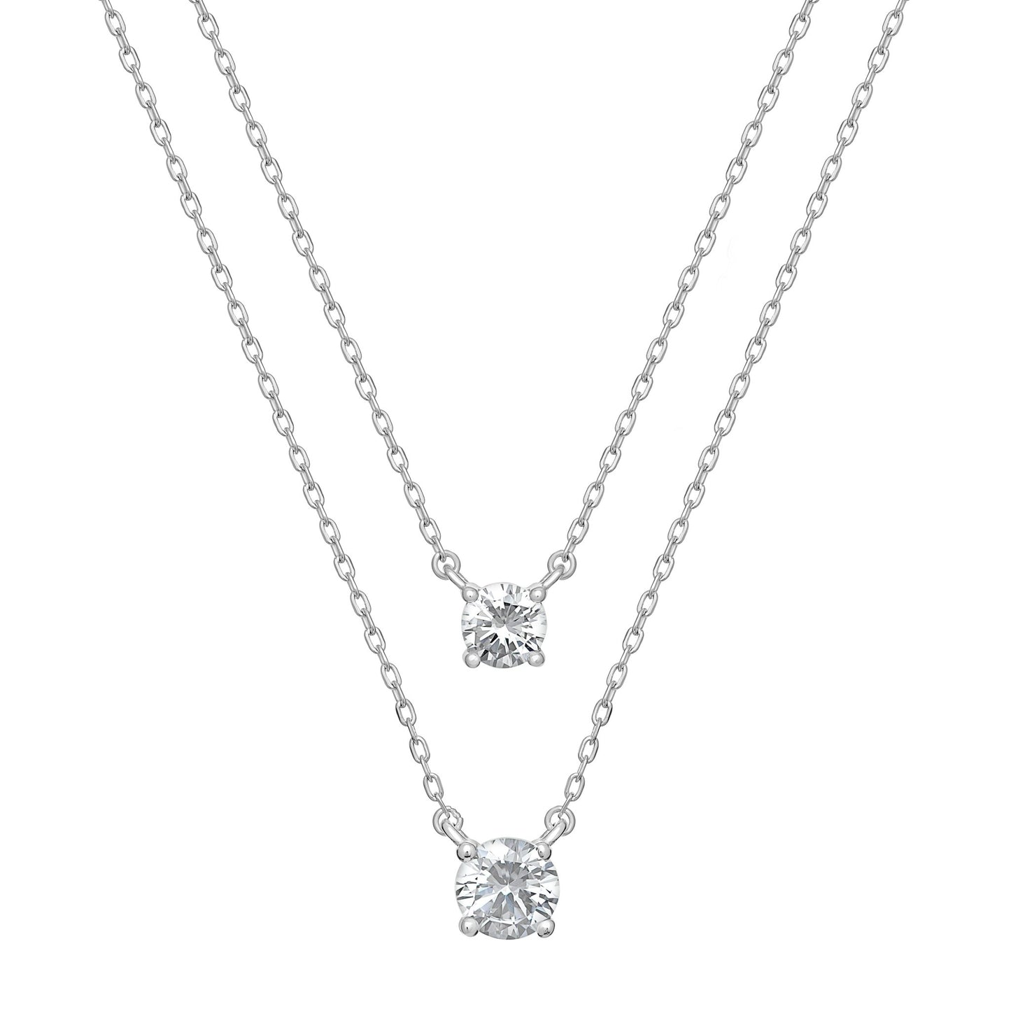 Layered Cubic Zirconia Necklace - Popular trends empire