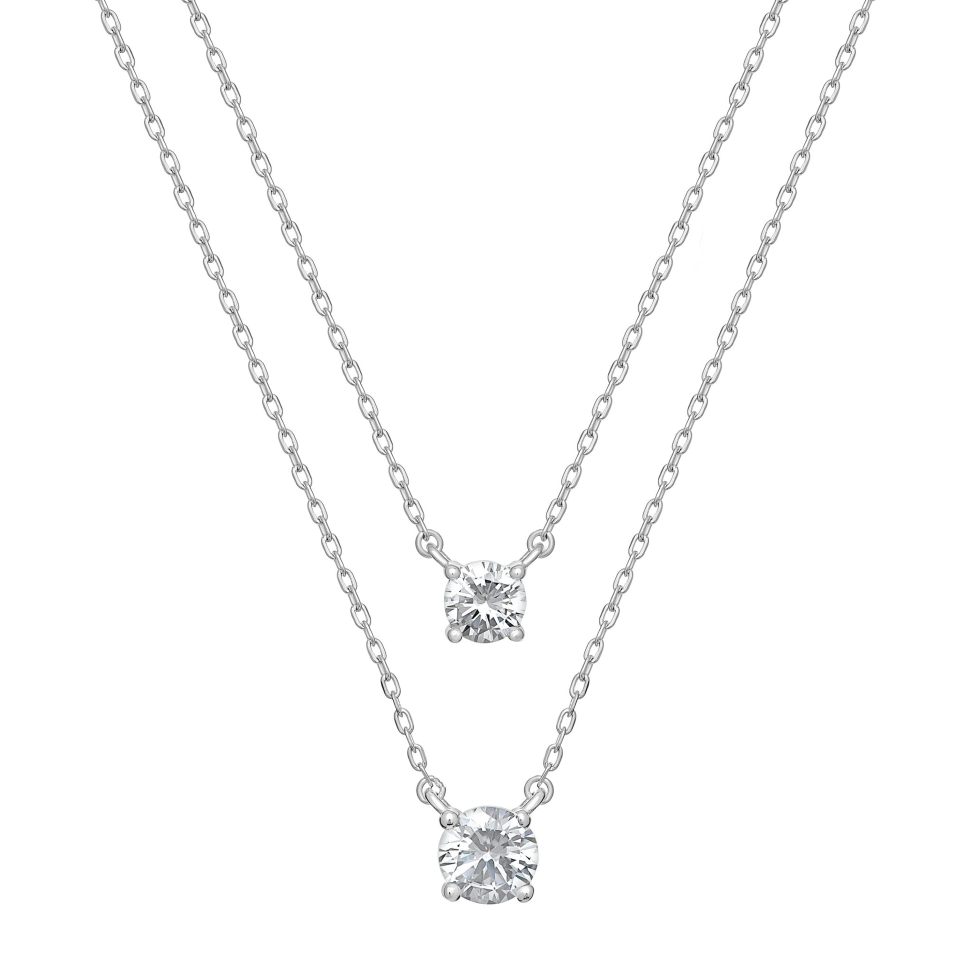 Layered Cubic Zirconia Necklace - Popular trends empire