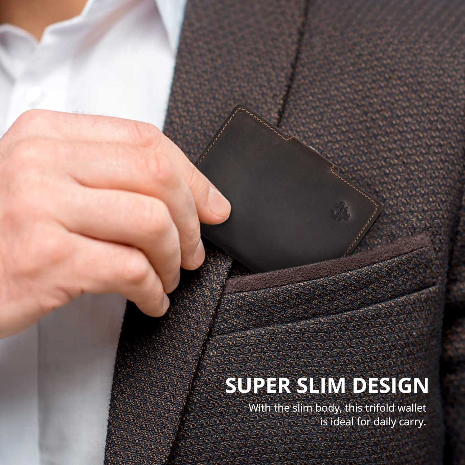 Leather Smart Card Wallet Coin Pocket RFID Blocking Wallet & Leather Keyring - Popular trends empire