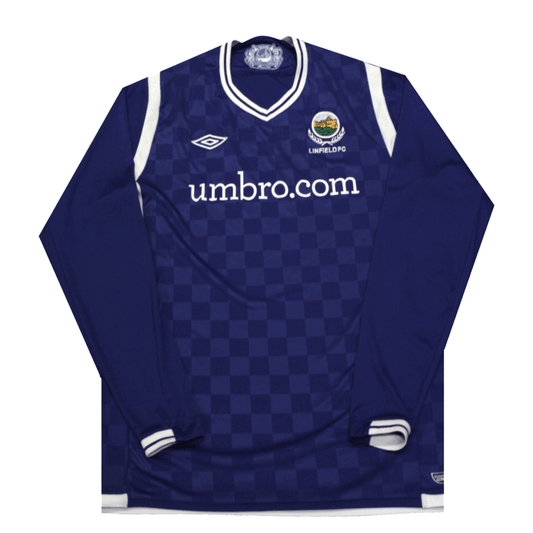 Linfield 2009 - 2010 Home Shirt L/S (Excellent) M - Popular trends empire
