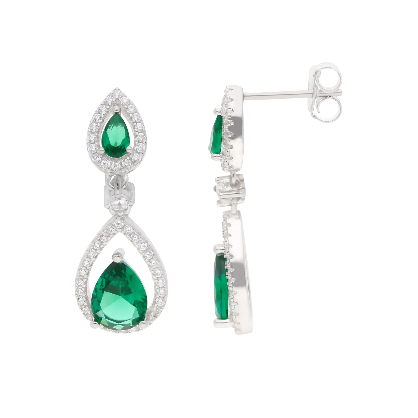 Luxury Emerald Teardrop Earrings - Popular trends empire