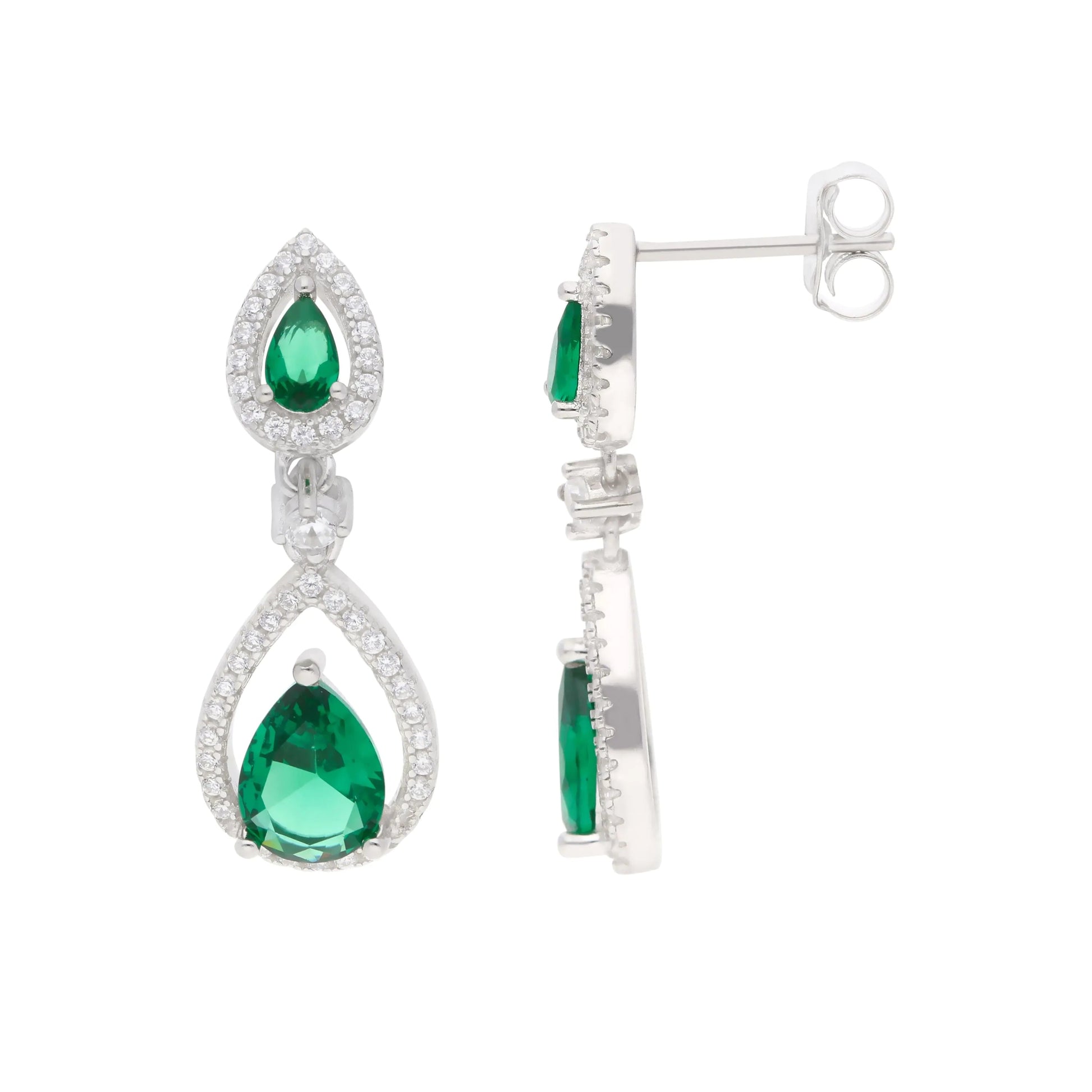 Luxury Emerald Teardrop Earrings - Popular trends empire