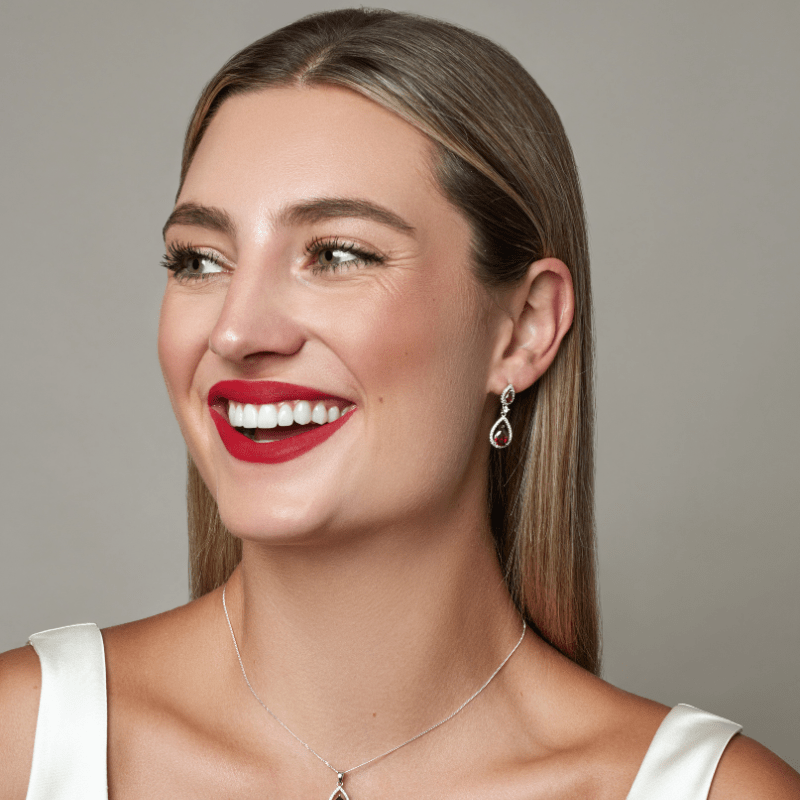Luxury Ruby Teardrop Earrings - Popular trends empire