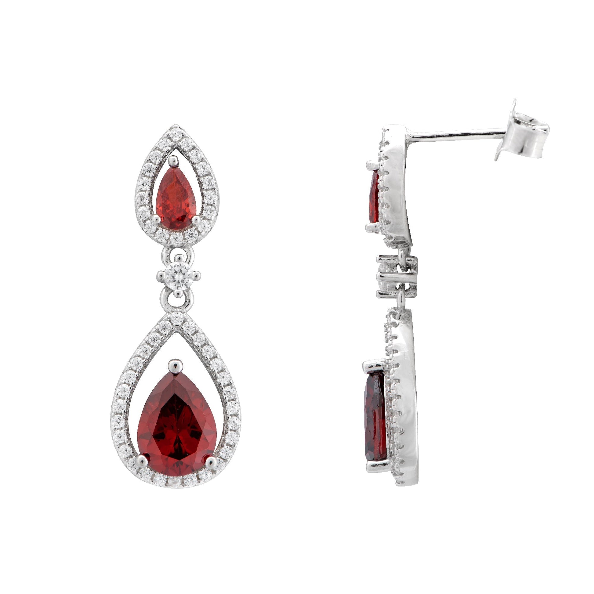 Luxury Ruby Teardrop Earrings - Popular trends empire