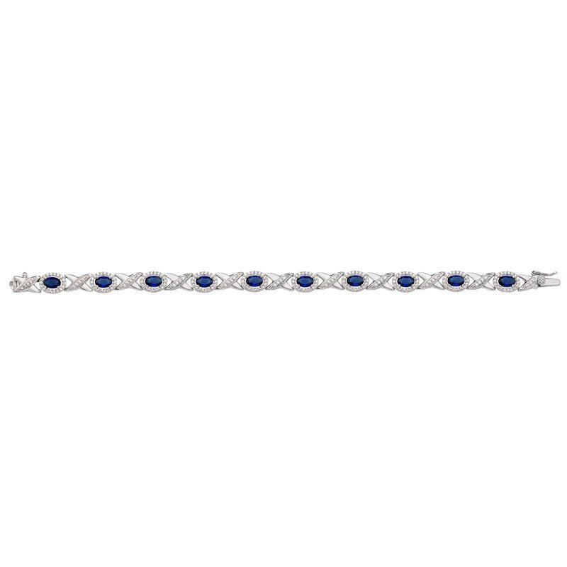 Luxury Sapphire Cubic Zirconia Bracelet - Popular trends empire