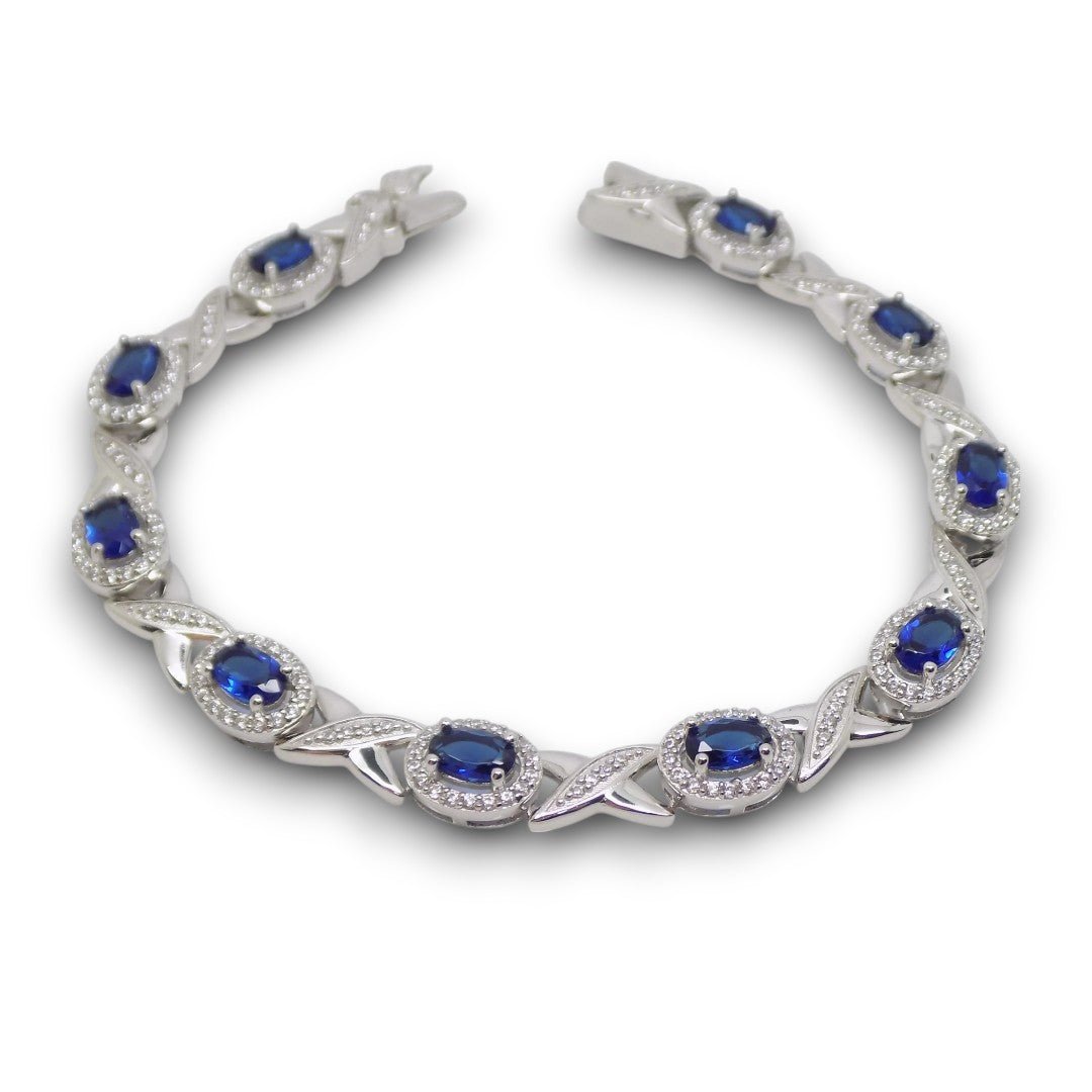 Luxury Sapphire Cubic Zirconia Bracelet - Popular trends empire