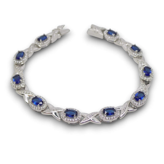 Luxury Sapphire Cubic Zirconia Bracelet - Popular trends empire
