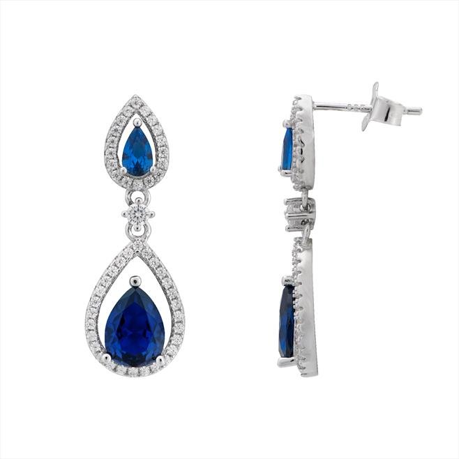 Luxury Sapphire Teardrop Earrings - Popular trends empire