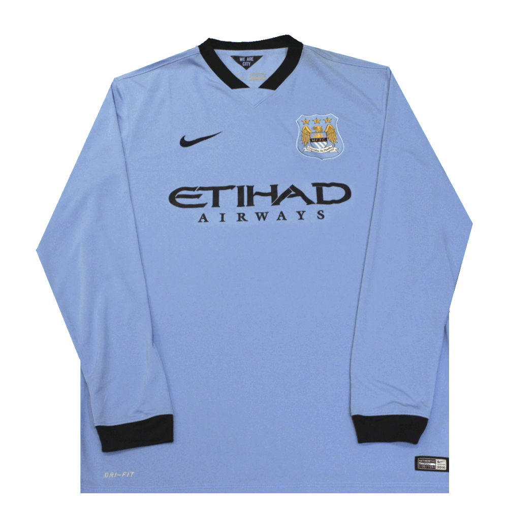 Manchester City 2014 - 2015 Home Shirt L/S (Excellent) L - Popular trends empire
