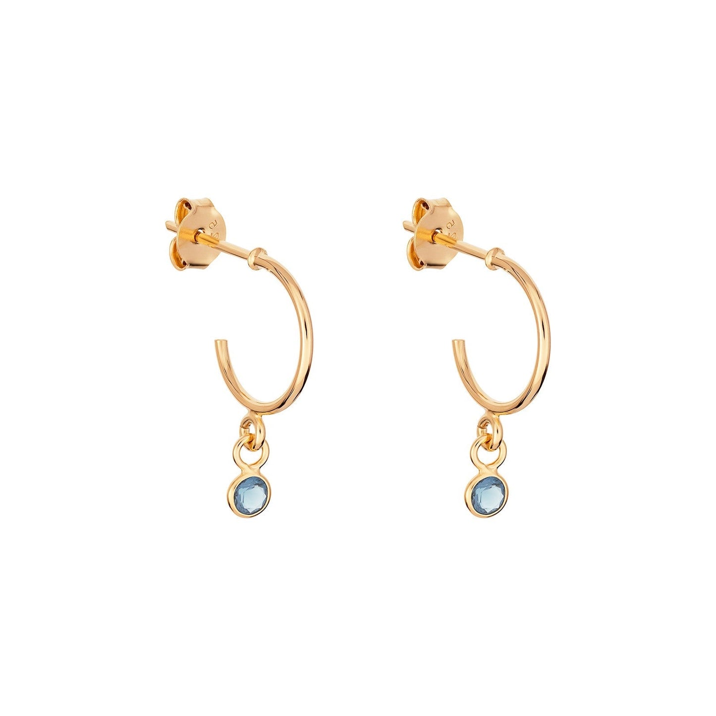 March Birthstone Hoop Earrings - Popular trends empire